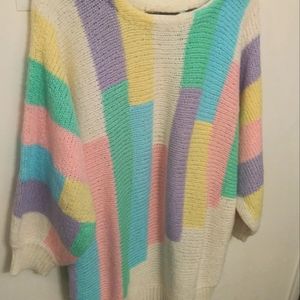 Vintage Oversize Pastel Knit Gitano Sweater